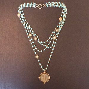 San Benito Cross medallion Lux Magdalena necklace